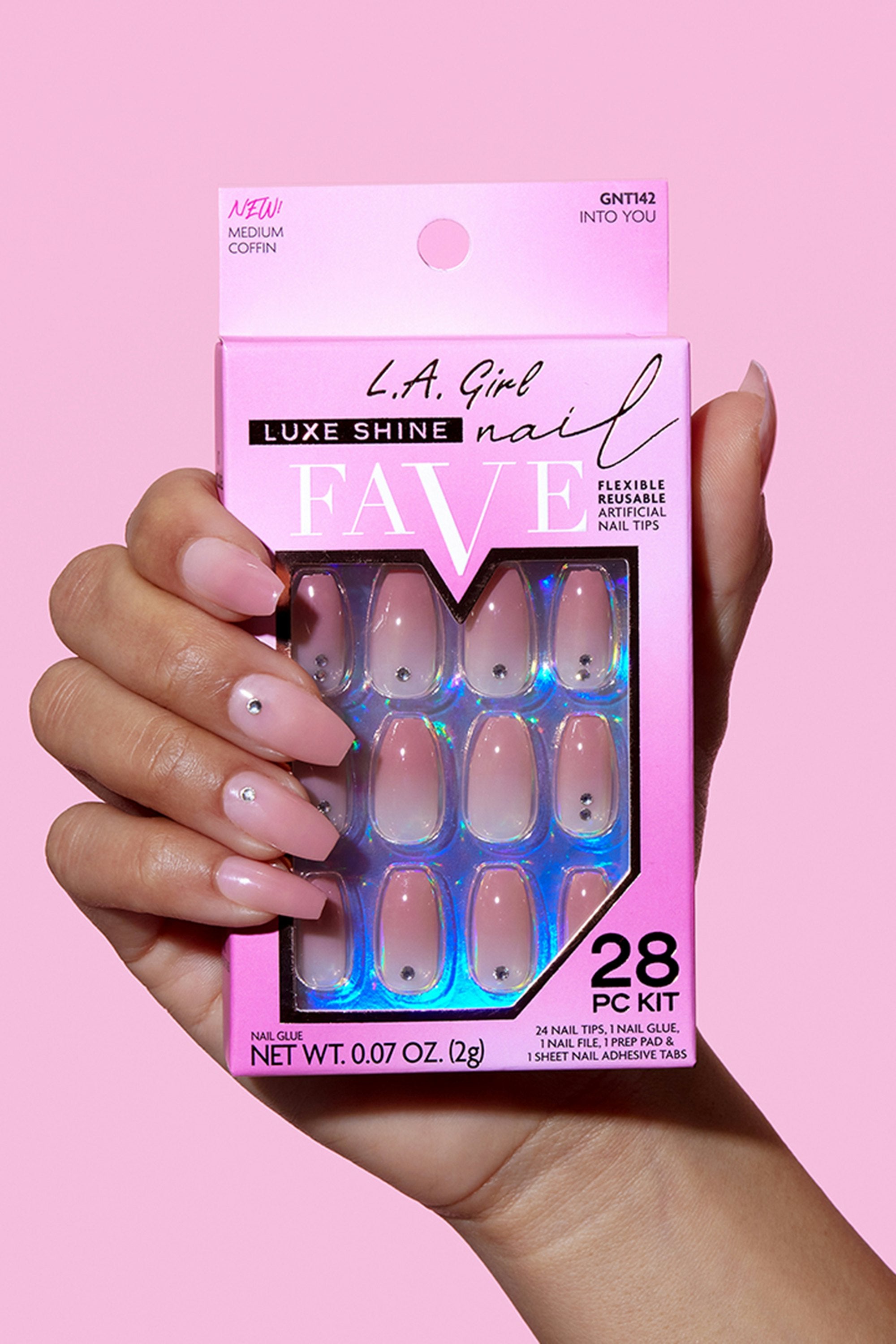 Luxe Shine Nail Fave Artificial Nail Tips, Into You