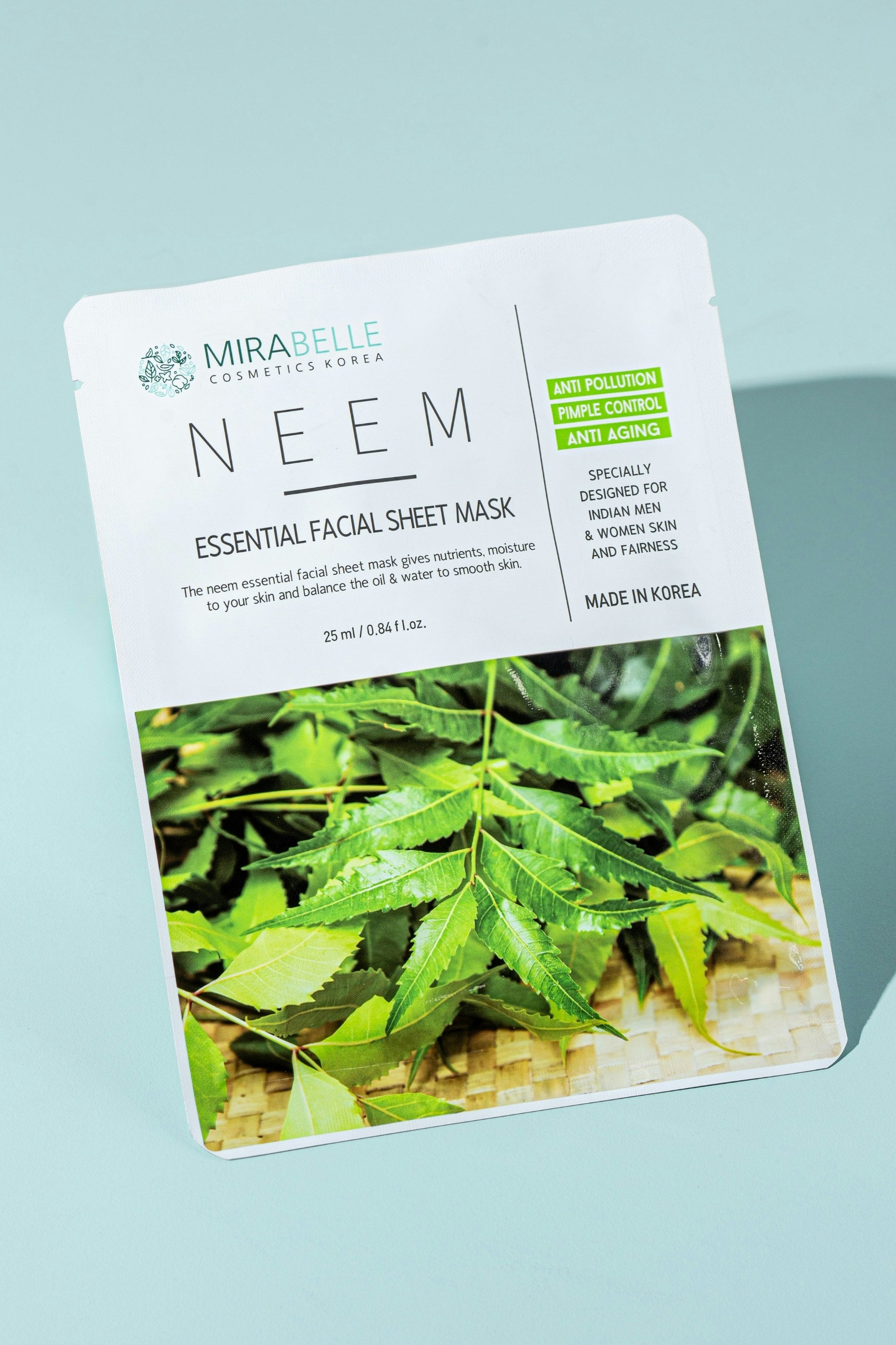 Neem Essencial Facial Sheet Mask