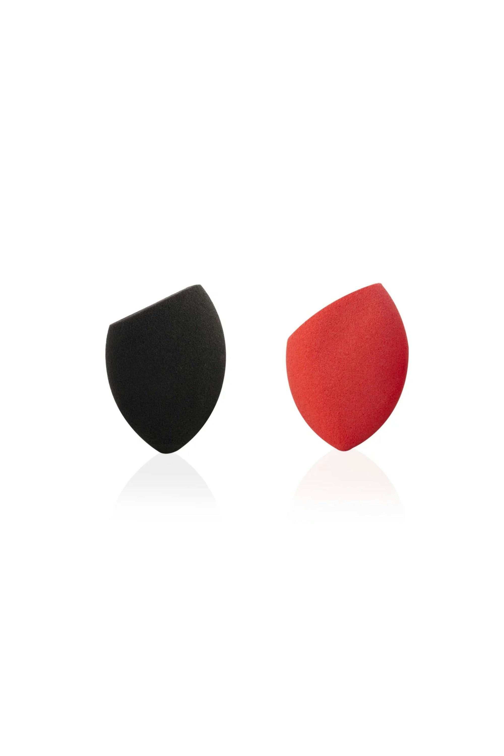 Mini Sponge Set Olive Cut, Black / Red