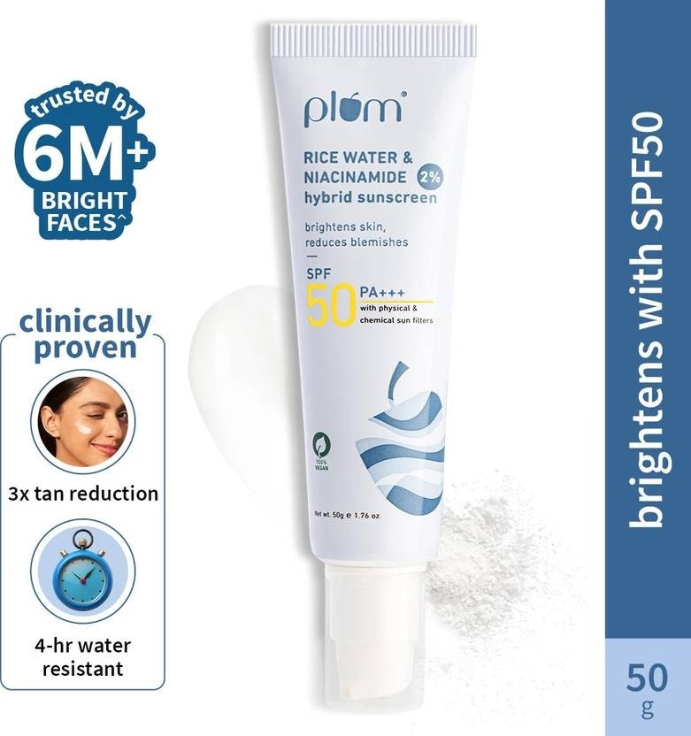 2% Niacinamide & Rice Water SPF 50 PA+++ Hybrid Sunscreen