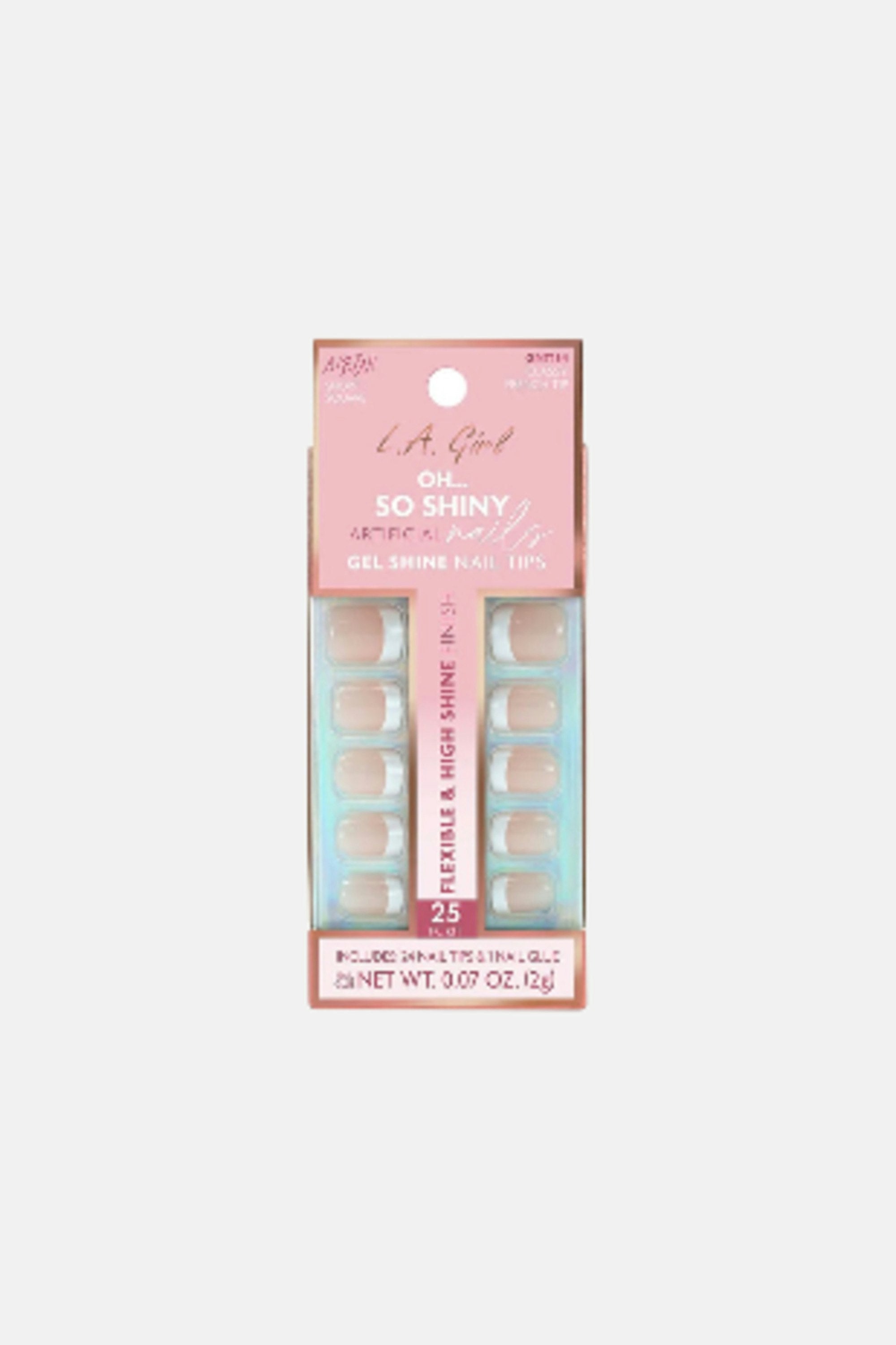 Oh So Shiny Artificial Nail Tips, Classy French