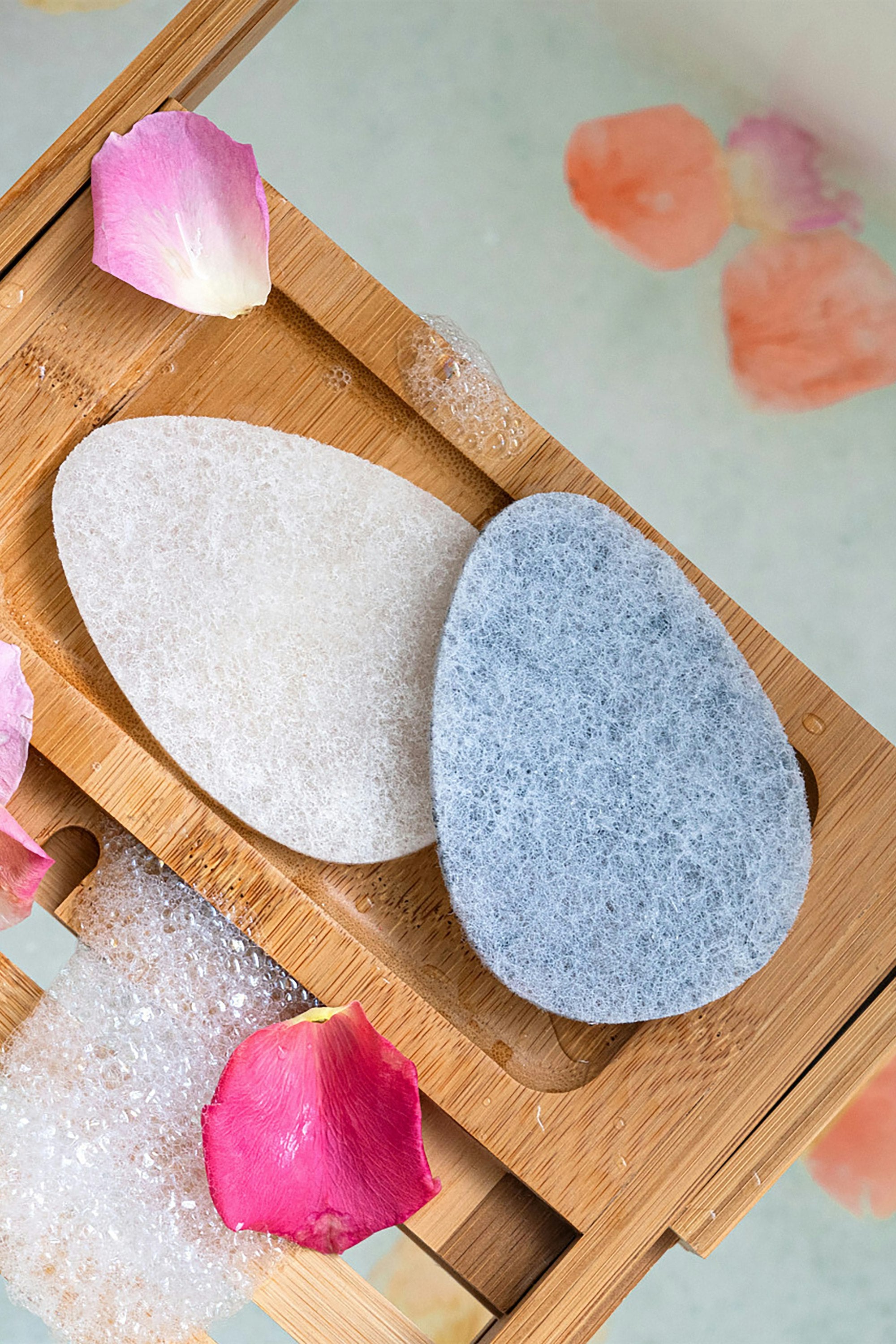 Facial Sponges - Charcoal & Rose