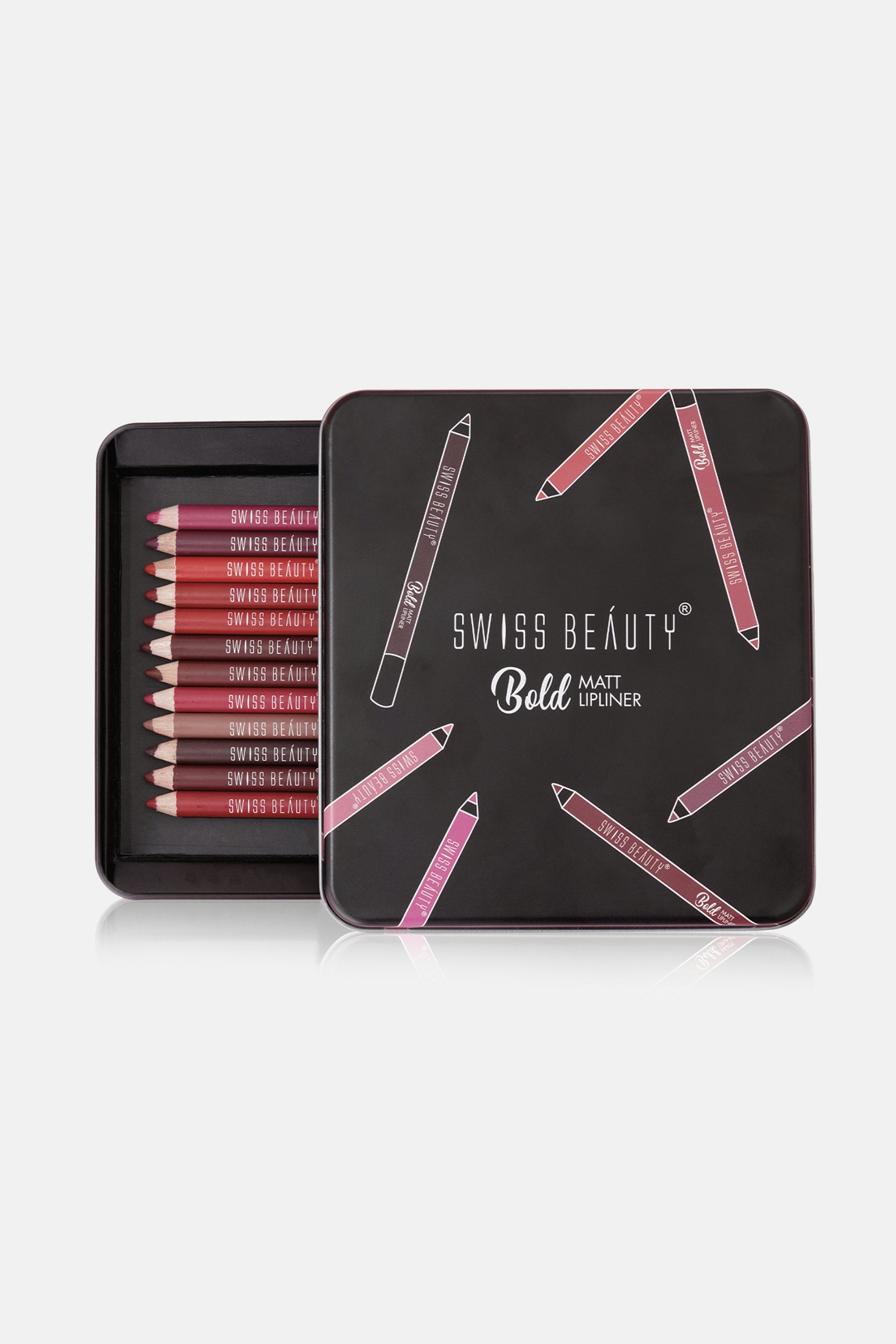 Bold Matte Lipliner Pack of 12 Pieces