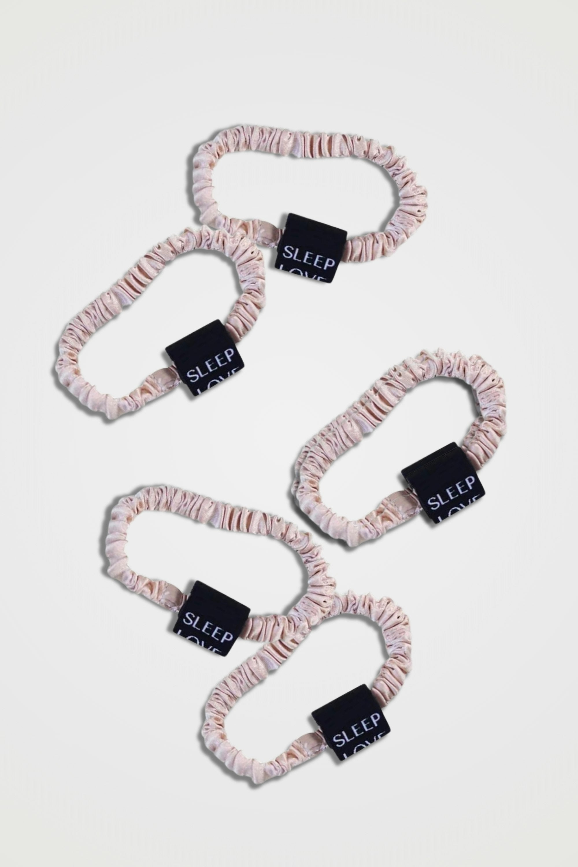 Cameo Rose Silk Scrunchies