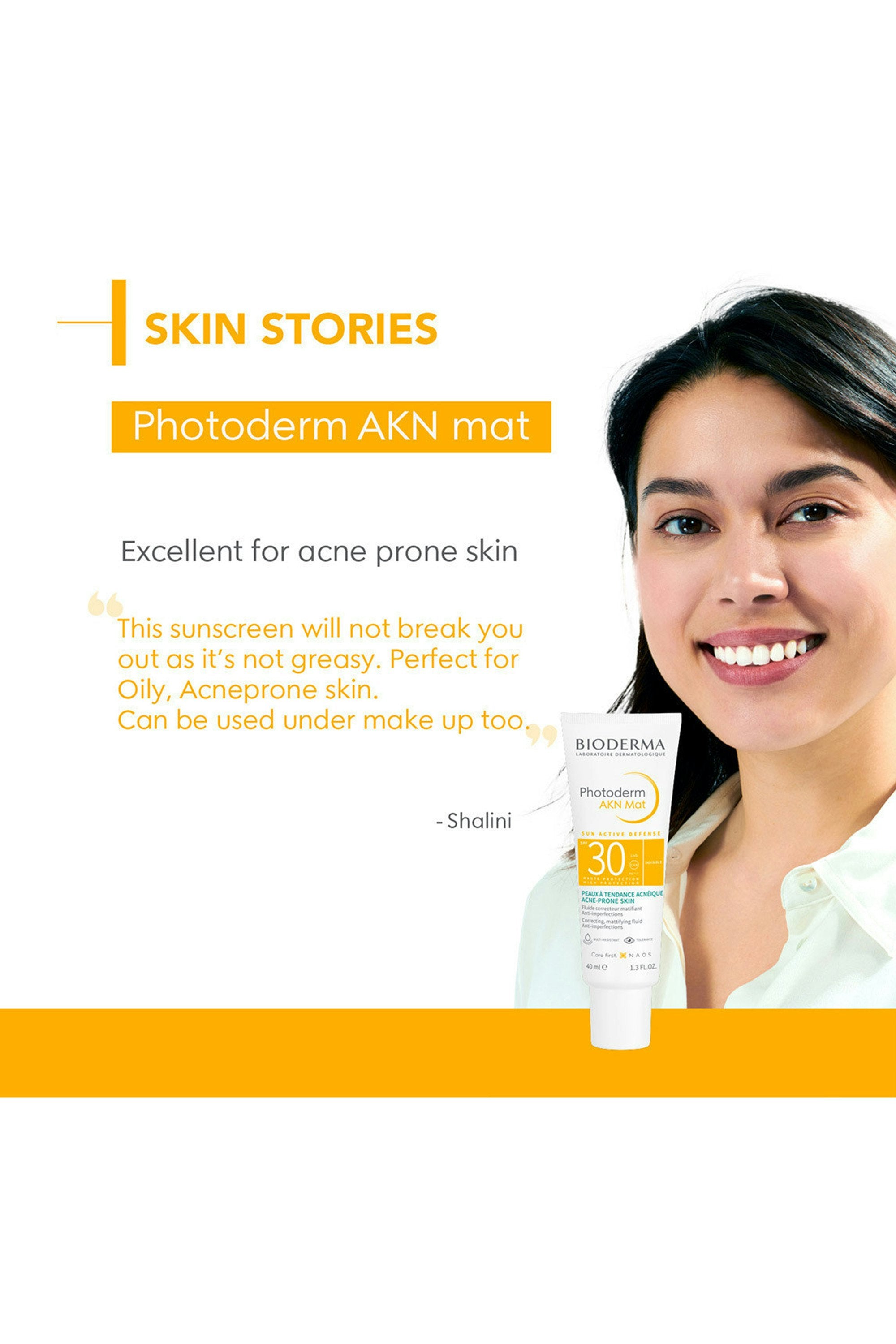 Photoderm AKN Mat SPF 30 PA+++ Sunscreen - Oily & Acne-Prone Skin (In Vivo Tested)