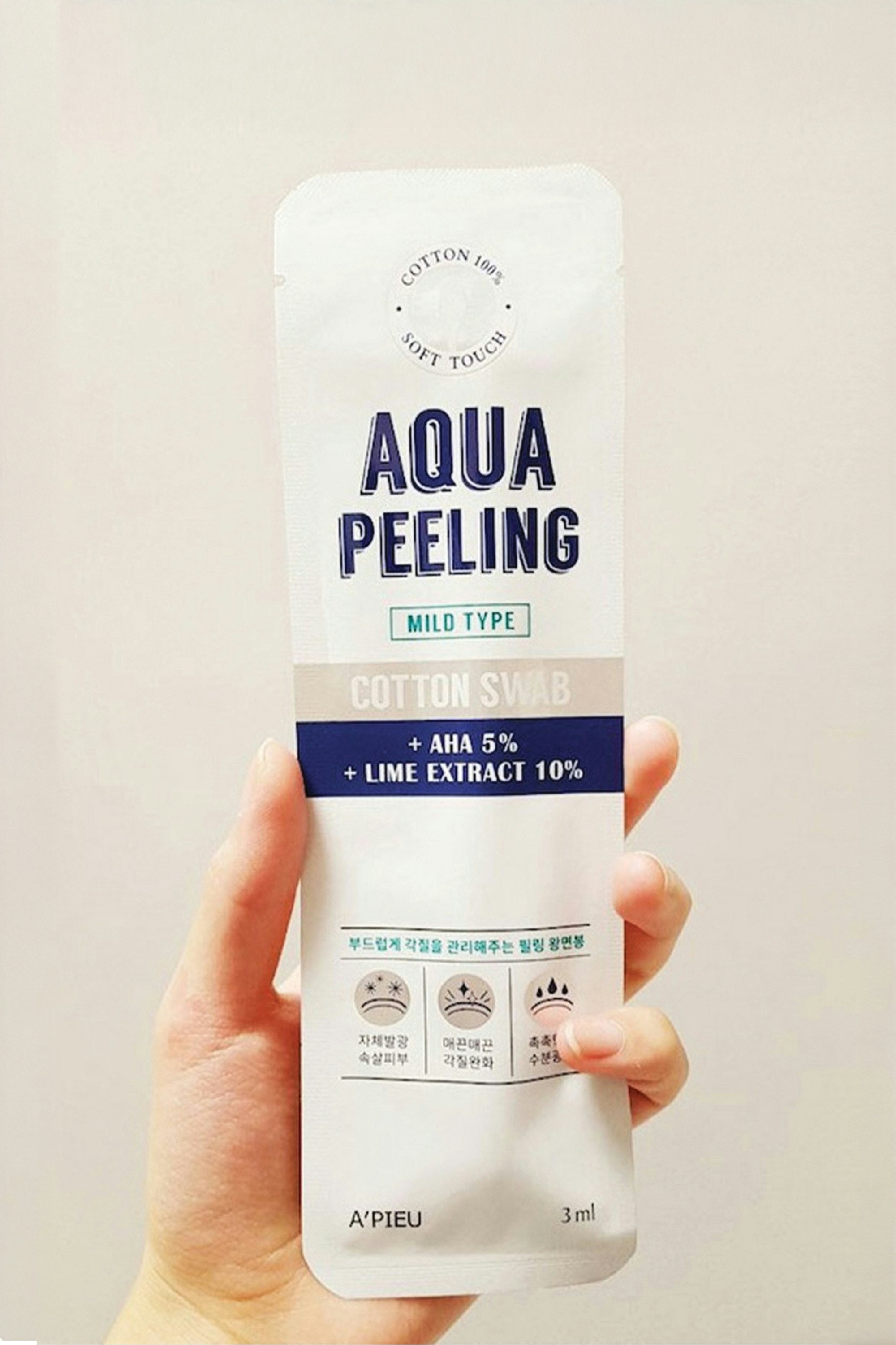 Aqua Peeling Disposable Plastic Cotton Swab