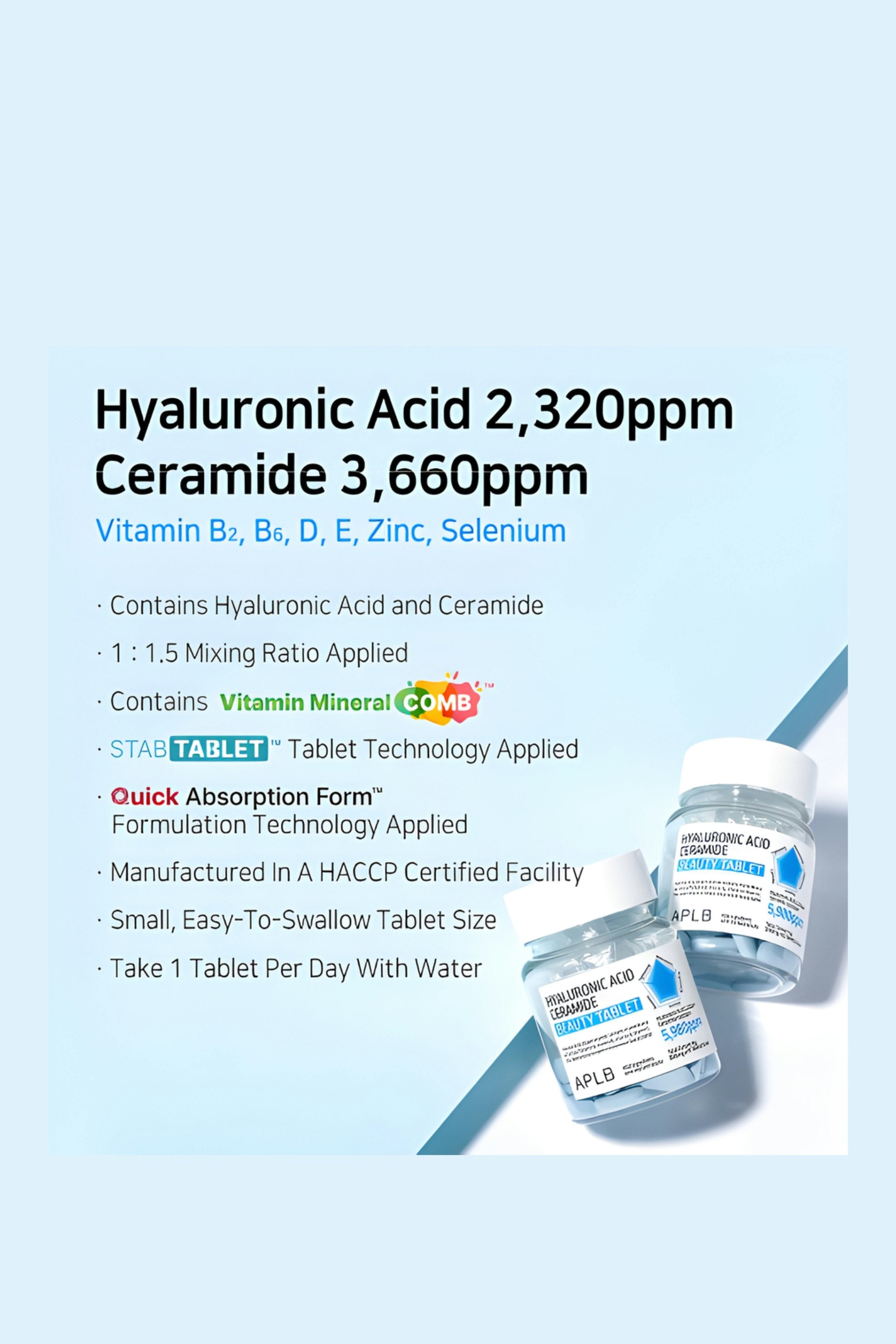 Hyaluronic Acid Ceramide Beauty - 30 Tablets