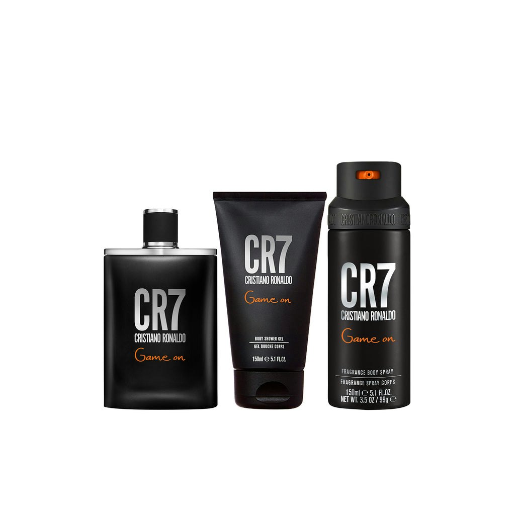 Cr7 Game On Gift Set (Eau De Toilette 100 mL + Shower Gel 150 mL + Body Spray 150 mL)