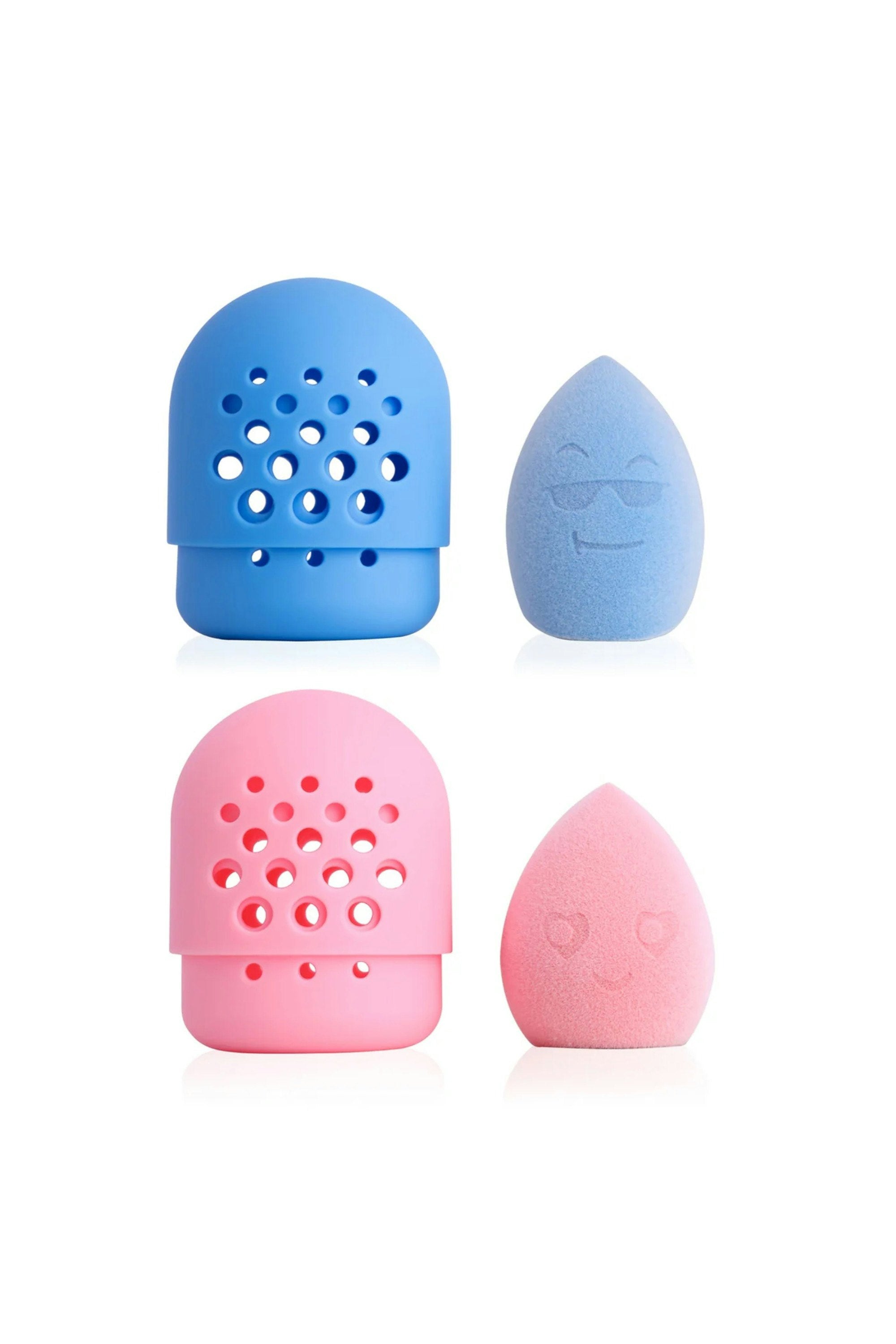 Mr. & Mrs. Bounce Water Drop Cut, Olive Cut, Blue / Pink