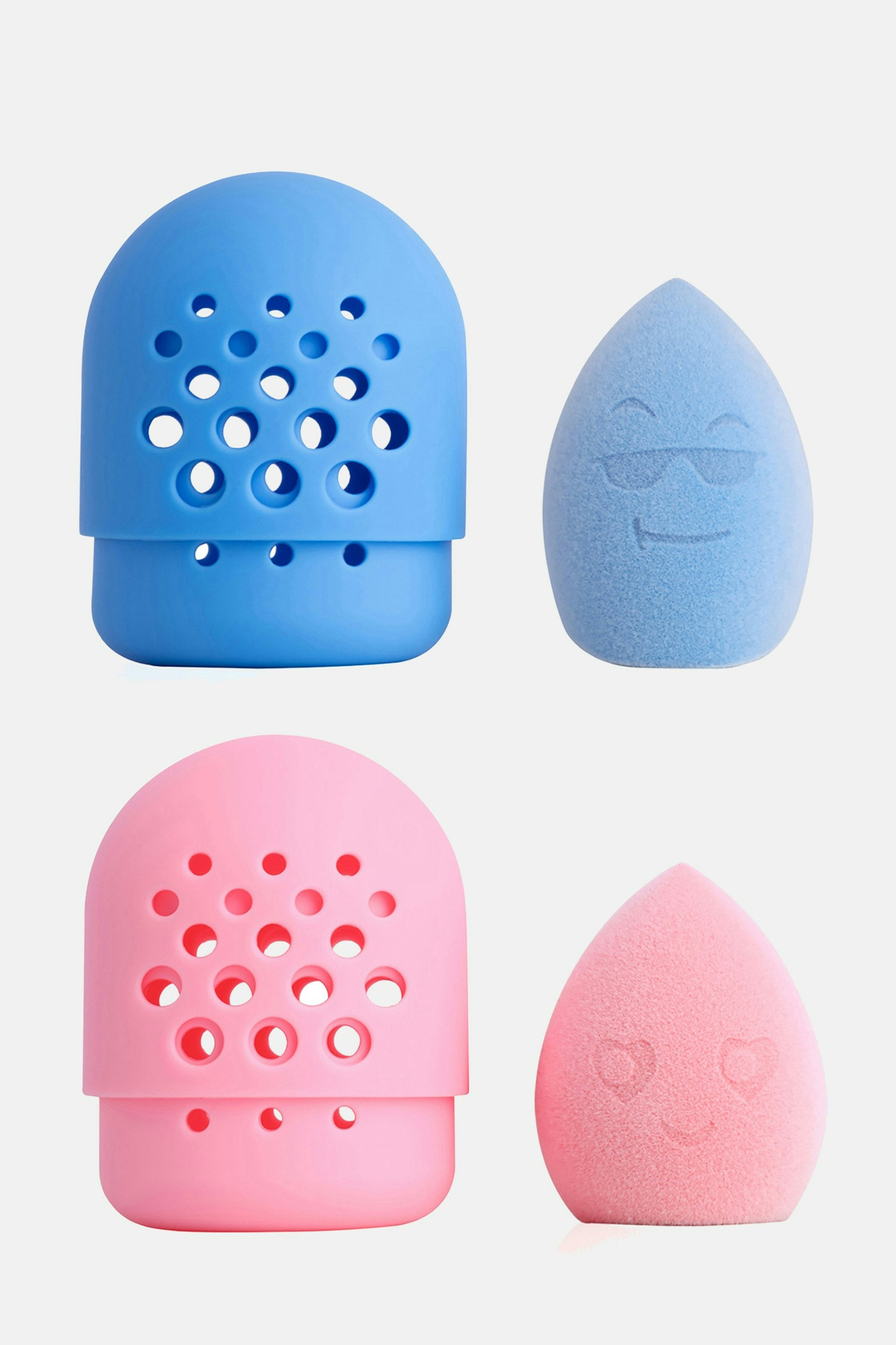 Mr. & Mrs. Bounce Water Drop Cut, Olive Cut, Blue / Pink