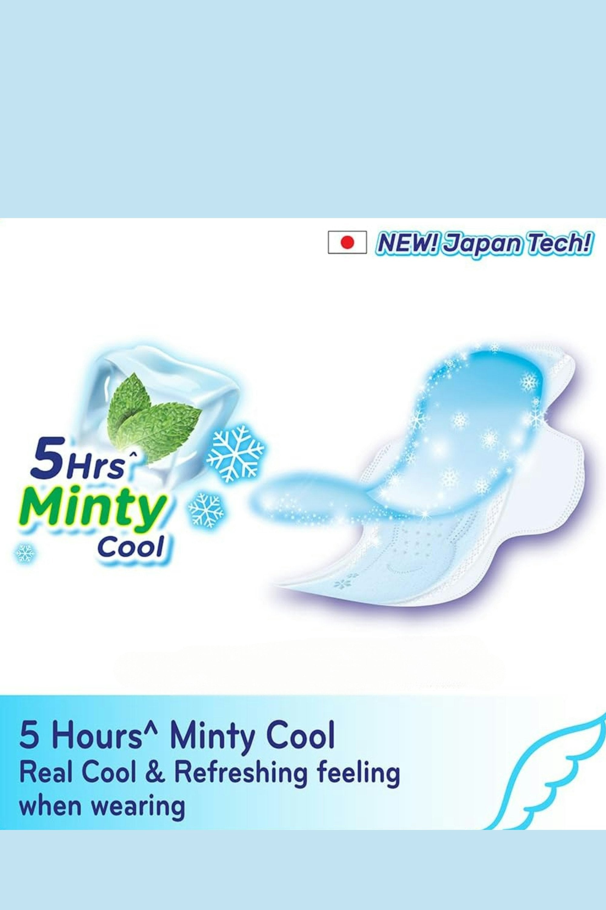 Cooling Fresh Sanitary Pads with Wings - Large